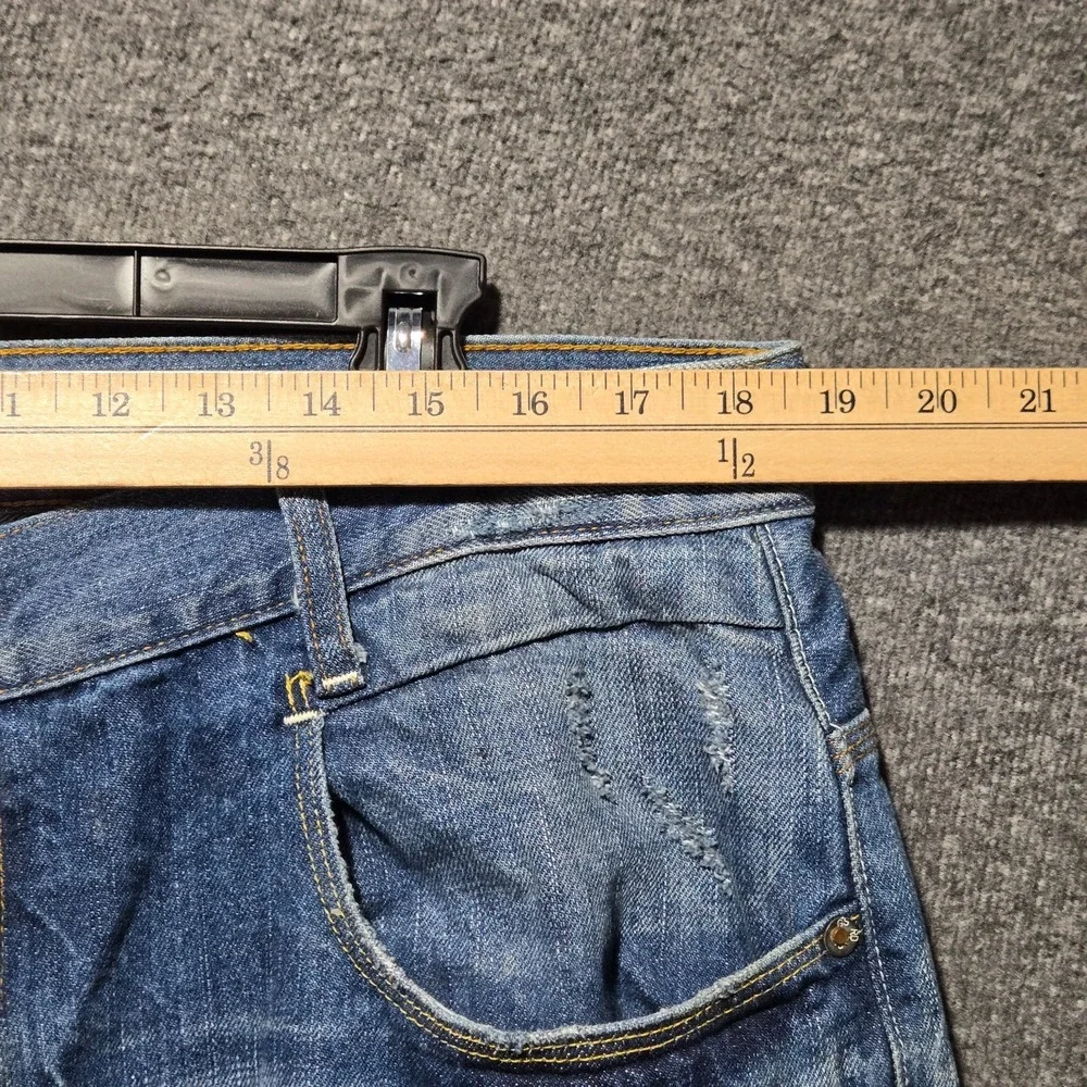 G Star Raw Jeans Mens 37 x 32 New Radar Tapered Faded Whiskered Denim Button Fly
